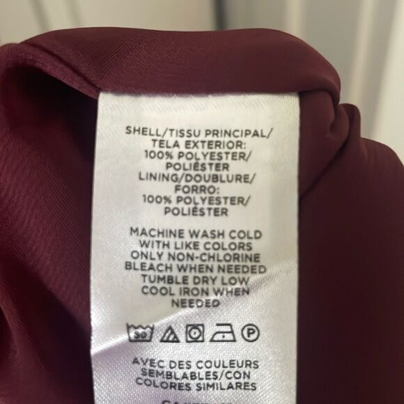 Ann Taylor Burgundy Bow Neck Shell - Picture 5 of 6